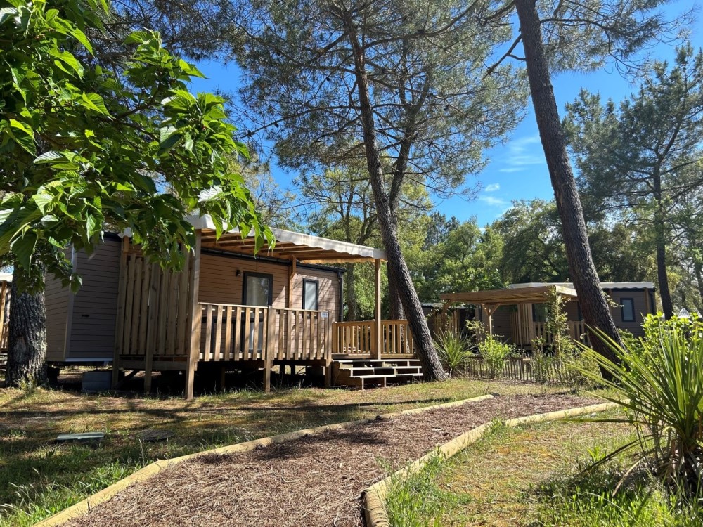 Cottage Premium dans le Camping Nature l'Airial 4 étoiles de Soustons dans les Landes